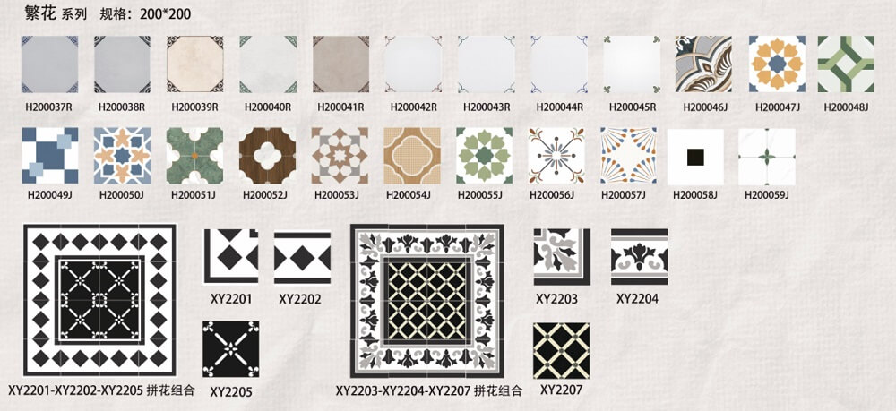 200*200 Artistic porcelain tiles